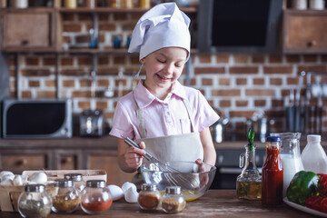 Little girl in kitchen