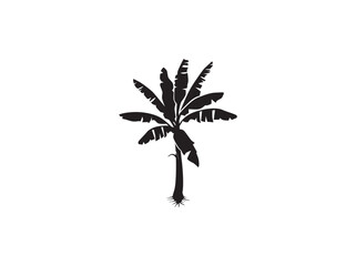 banana tree icon silhouette