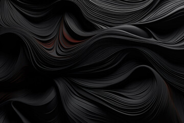 A Striking Black and Red Background With Mesmerizing Wavy Patterns Generative AI. Created With Generative AI Technology
