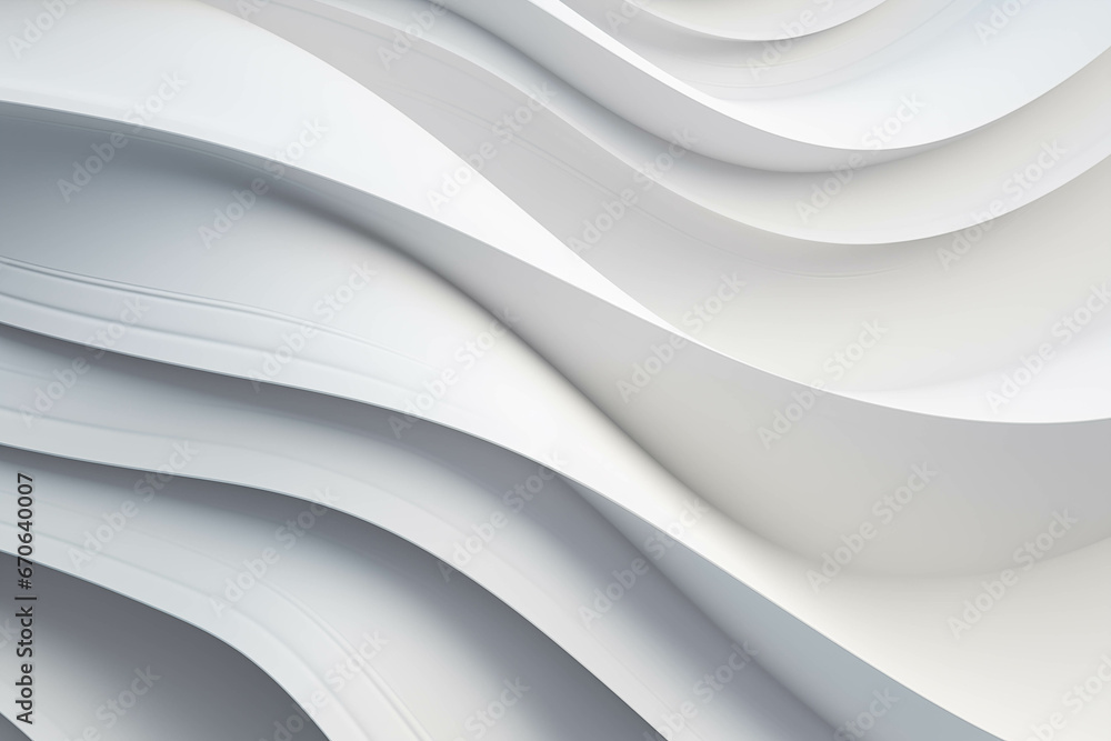 Poster a close up of a white wall with wavy lines generative ai. created with generative ai technology