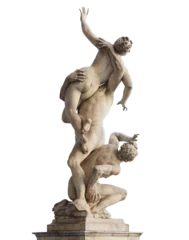Cercles muraux Florence Florence, Italy, sculpture of The Rape of the Sabine Women, PNG