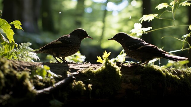 Two Lovebirds Playful Park Setting Natural Light, Background Images, Hd Illustrations