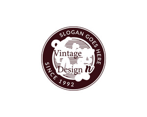 Vintage logo design vector template Retro vintage badge label logotype