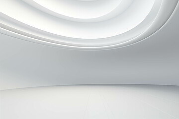 White Elegance: A Stunning Curved Ceiling Room Bathed in Pristine White Generative AI. Created With Generative AI Technology