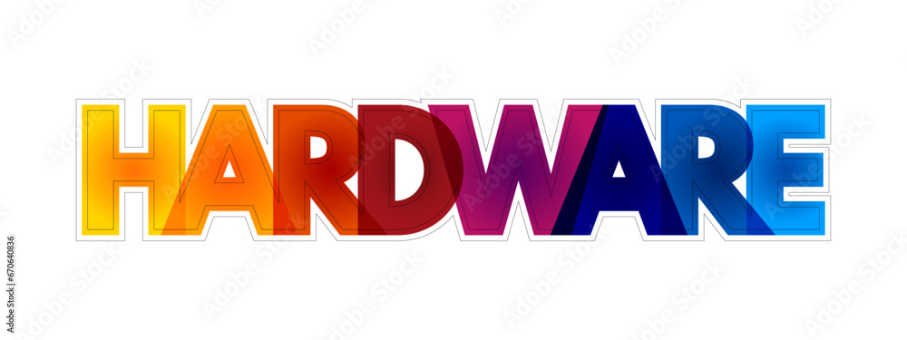 Poster hardware - external and internal devices and equipment that enable you to perform major functions of
