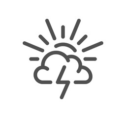 Weather related icon outline and linear symbol.	
