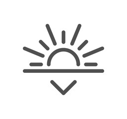 Weather related icon outline and linear symbol.	
