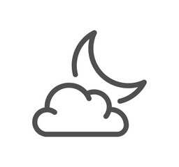 Weather related icon outline and linear symbol.	
