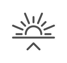 Weather related icon outline and linear symbol.	
