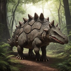 Fototapeta premium dinosaurs in the forest