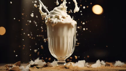 Poster milk shake Generative AI © Quentin