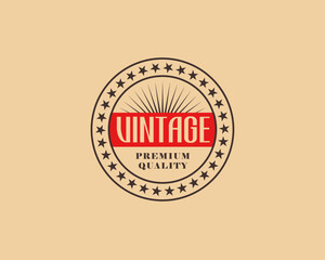 Vintage logo design vector template Retro vintage badge label logotype