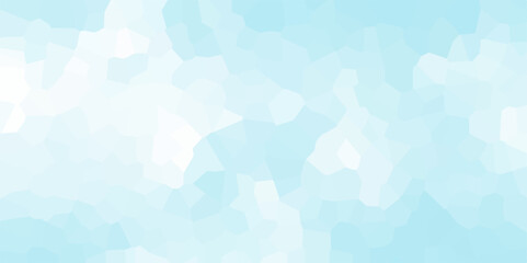 light blue Broken quartz stained Glass Background with White lines. Voronoi diagram background. Seamless pattern  shapes vector Vintage background. Geometric Retro tiles pattern