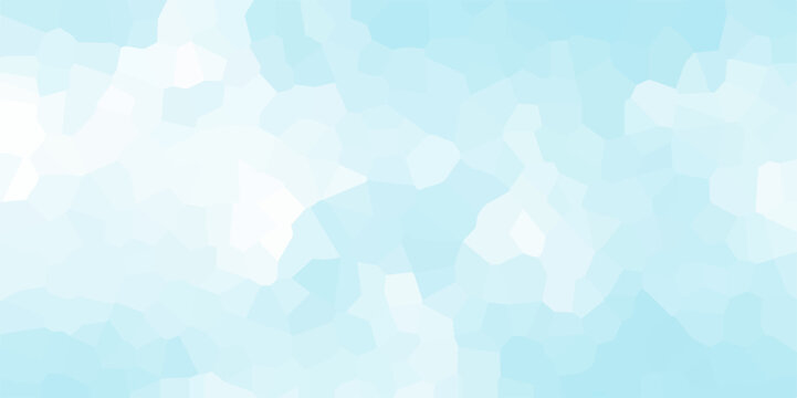 light blue Broken quartz stained Glass Background with White lines. Voronoi diagram background. Seamless pattern  shapes vector Vintage background. Geometric Retro tiles pattern