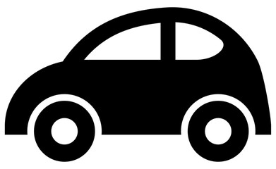 コンパクトカーのアイコン 黒