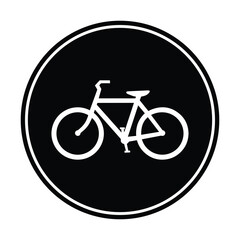 bicycle sign icon on a white background