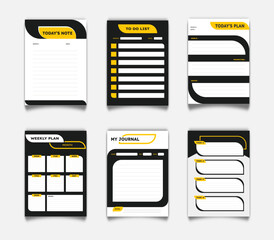 daily planner design template with mocup