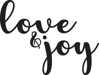 Love Joy print, inspirational quote, vector illustration