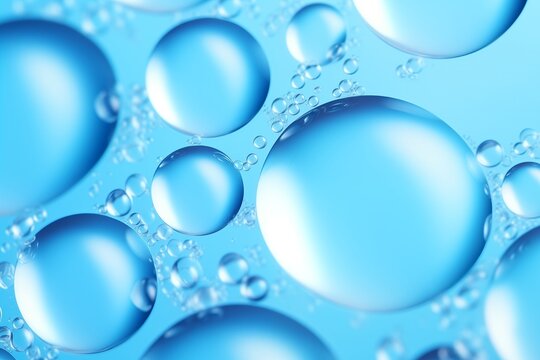 Background with blue bubbles 