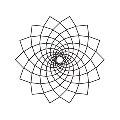 Obraz premium Fibonacci Spiral art element on a white background. Swirl pattern vector illustration. Abstract spiral vortex. easily editable icon vector art illustration. 