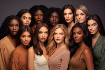 Obraz premium Diverse Group Of Women Generative AI