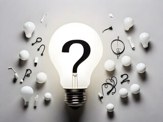 light bulb with question mark