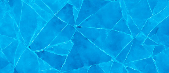 Abstract ice texture background with translucent triangles in light blue colors. Blue abstract background of squares and Abstract background in the form of polygons with blue white gradient copy space - obrazy, fototapety, plakaty