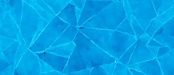 Fotobehang Abstract ice texture background with translucent triangles in light blue colors. Blue abstract background of squares and Abstract background in the form of polygons with blue white gradient copy space © Pixel_Studio_8