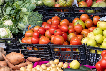 Fresh, vibrant produce at the market: a colorful array of nature's finest bounty.