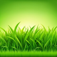 Fototapeta premium grass illustration background with empty space