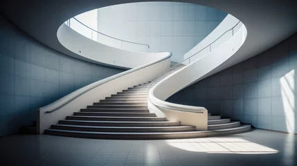 Papier Peint photo autocollant Helix Bridge the stairs and their clean, uncluttered design