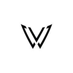 A stylish minimalist monogram art logo. WV VW initial based Alphabet monogram professional exquisite great artistic logo. Initials Logo for a business.
