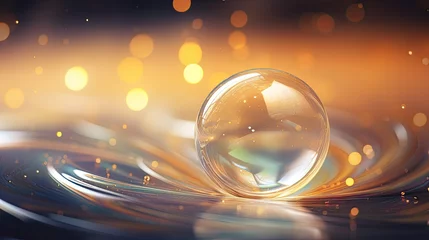 Fotobehang Glass translucent sphere. Glass globe for graphic design. © Login