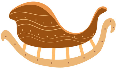 wooden sleigh illustration 