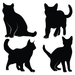 Animal Cat Silhouettes Vector illustration