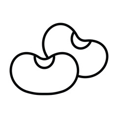 Bean icon vector on trendy design