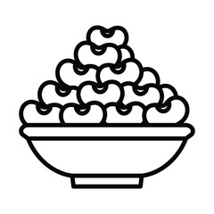 Bean icon vector on trendy design