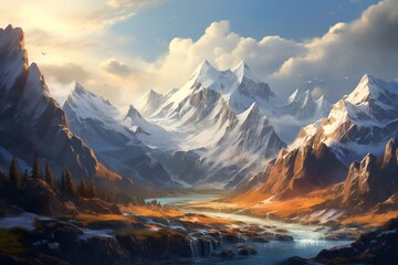 rendered fantasy landscape