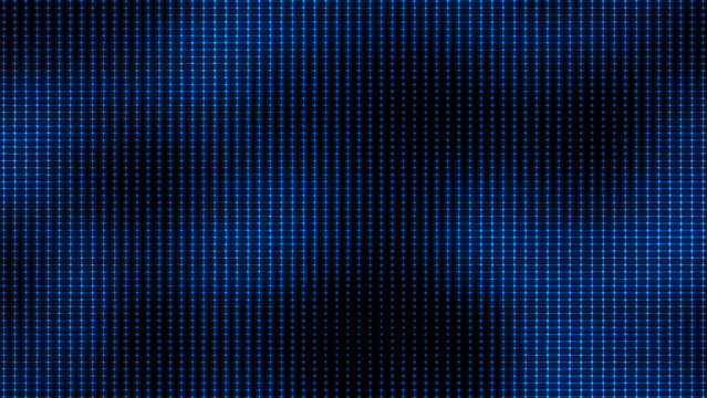 Abstract dynamic with blue stars wave on transparent black background. Motion modern animation. Halftone style. Texture of dots pattern. Dotted animated gradient