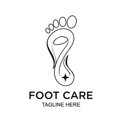 Foot care logo design simple concept Premium Vector