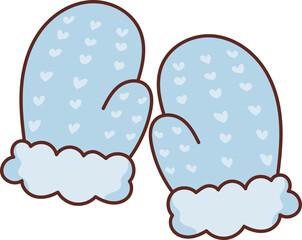 Collection of Christmas cartoons isolated on a white background. Little Santa with gifts and holiday decorations; cute card. Super cute cartoon character, illustration, hand drawn, vector