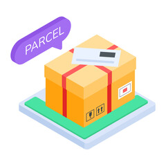 Set of Courier Services Isometric Icon