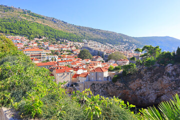 Fototapeta na wymiar Panorama of old town of Dubrovnik, Croatia