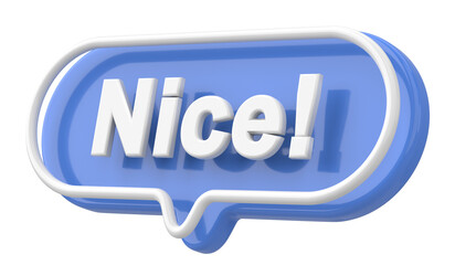 Nice. Word and Phrase. 3D illustration.