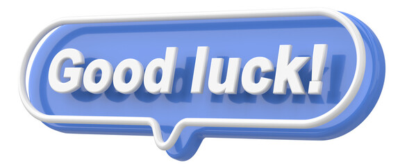 Good luck. Word and Phrase. 3D illustration.