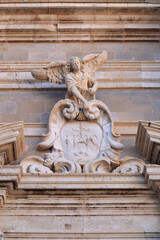 Fototapeta na wymiar Detail of Church of Saint Ignatius in Dubrovnik, Croatia