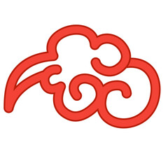 red chinese cloud