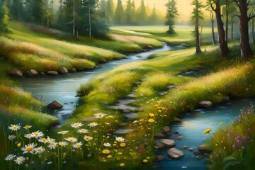 Fototapeta premium river in the forest