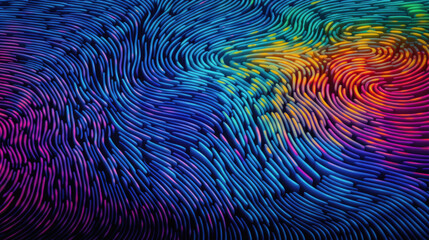 Colorful Illusion: Swirls and Waves in a Finger Print Pattern Design