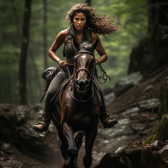 girl riding horse 